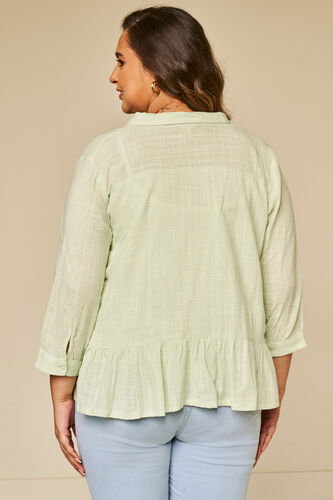 Mint Dobby Shirt Style Top, Mint, image 10